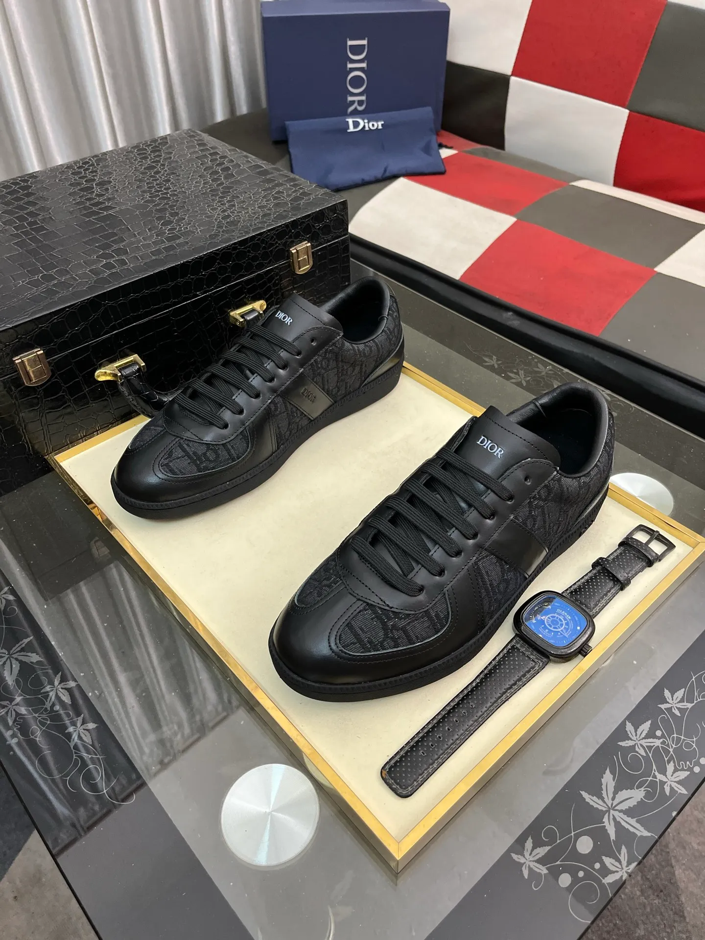 Men's Men's Shoes 💰400⌚️⌚️《Dior DIOR*》The latest and most popular casual shoes, top brand [seduce] luxury~purchase, top~quality. [Strong] The upper is made of imported breathable cowhide with material ➕ breathable sheepskin feet (•) and fine workmanship. Original stylish and stylish soft rubber wear-resistant outsole, light and comfortable on the foot, size: 38-442️⃣colors available